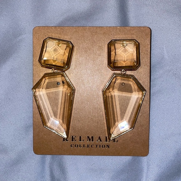 Forever 21 Jewelry - Champagne earring gold bold glamour dramatic dangle